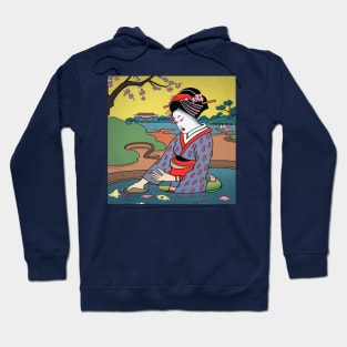 Traditional Japanese woman ukiyo-e Hoodie